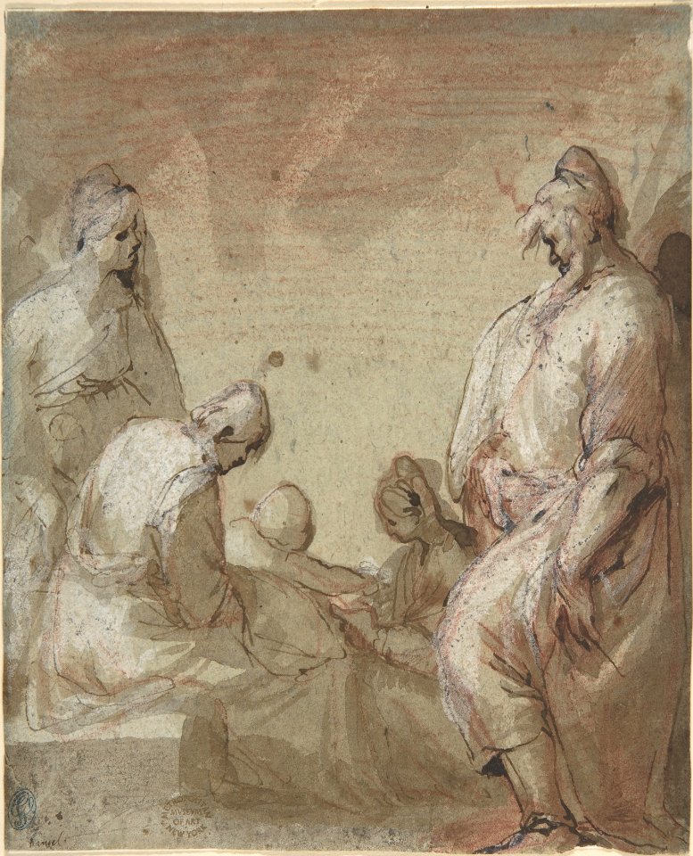 Group of Four Standing and Seated Figures and a Child MET DP802863