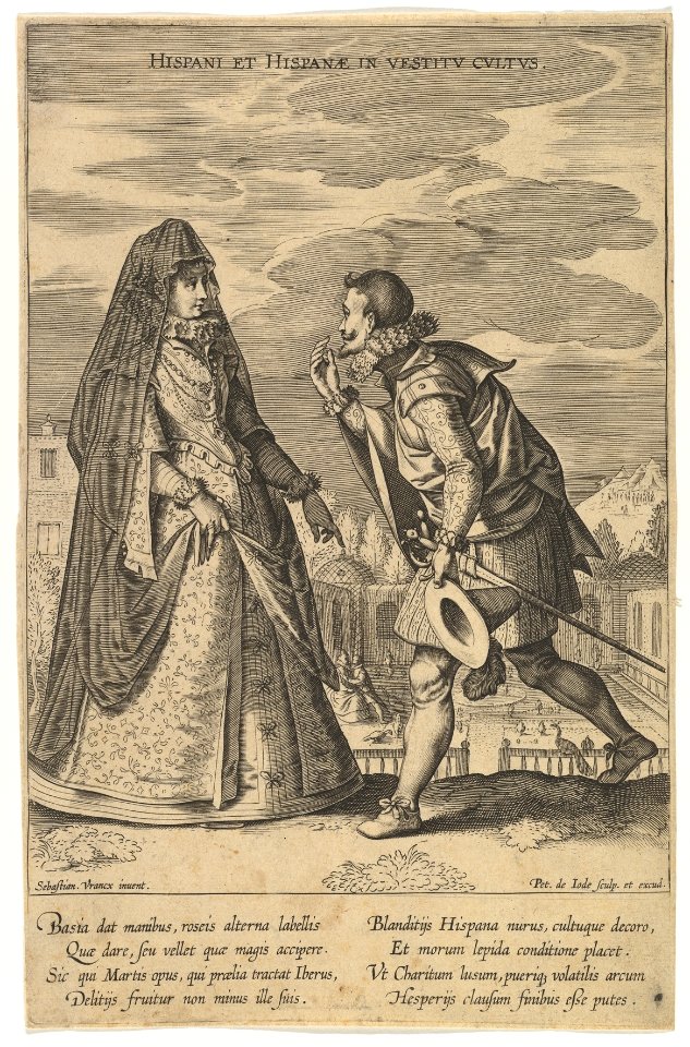 Hispani et Hispanae in Vestitu Cultus, from Fashions of Different Nations, Pieter de Jode I