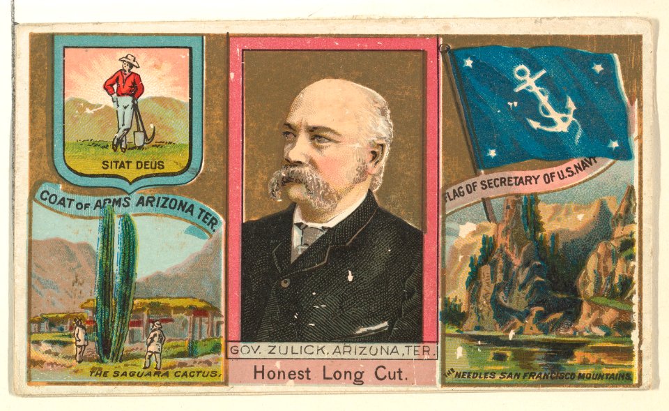 Governor Zulick, Arizona Territory, from "Governors, Arms, Etc." series (N133-1), issued by Duke Sons & Co. MET DP865500