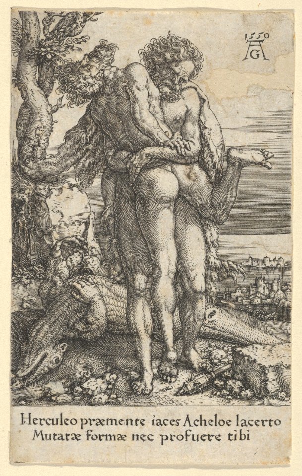 Hercules Fighting the River-God Achelous, from The Labors of Hercules MET DP836677