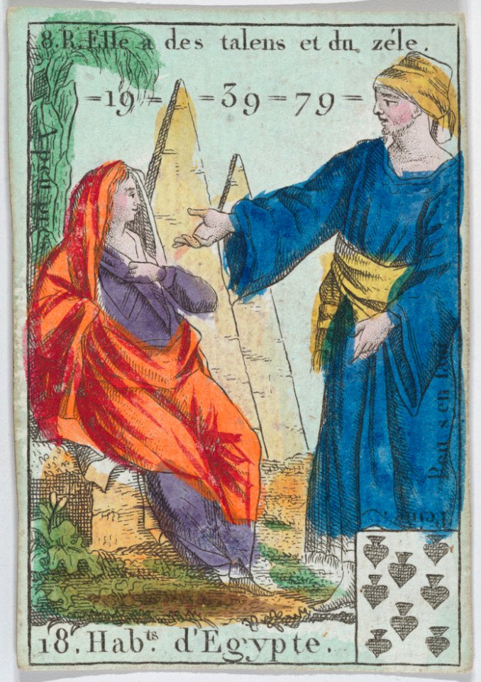 Hab.ts d'Egypte from playing cards "Jeu d'Or" MET DP862008