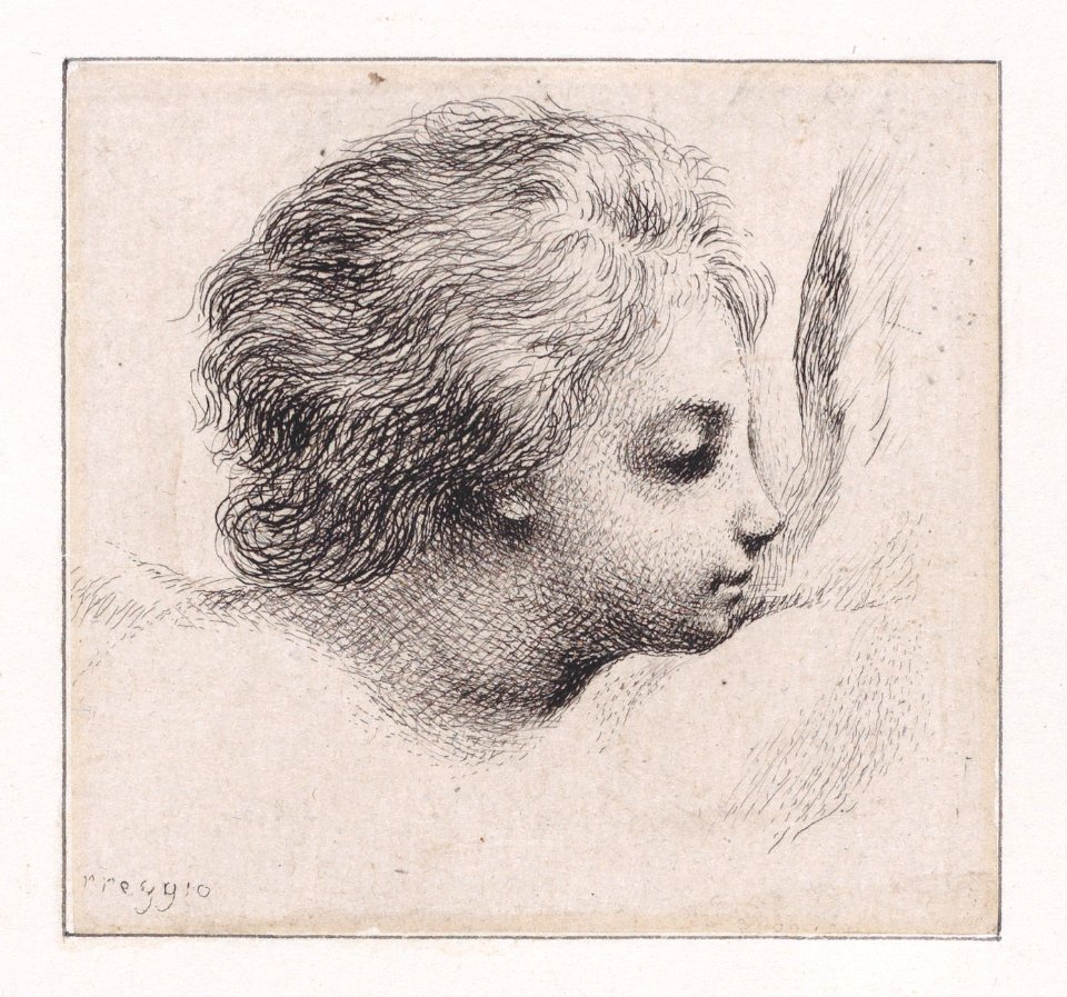 Head of a Cherub, after Guercino Met DP890223