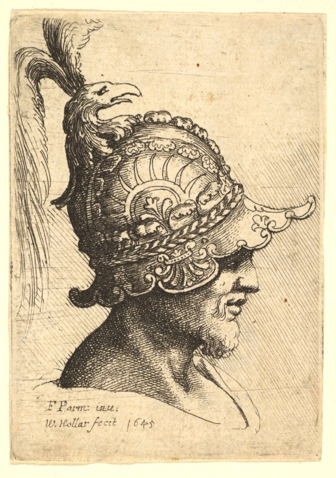 Helmeted Head wtih Bird's Head Crest MET DP823694