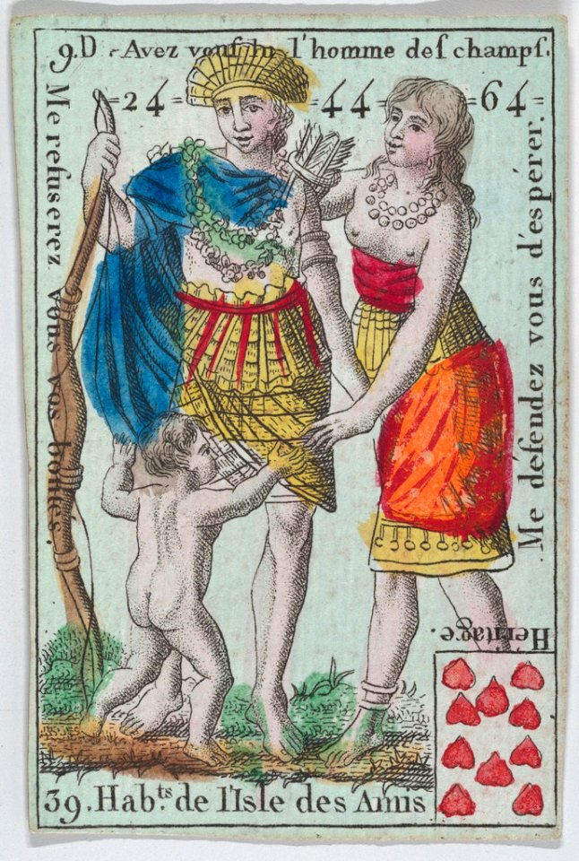 Hab.ts de l'Isle des Amis from playing cards "Jeu d'Or" MET DP862019