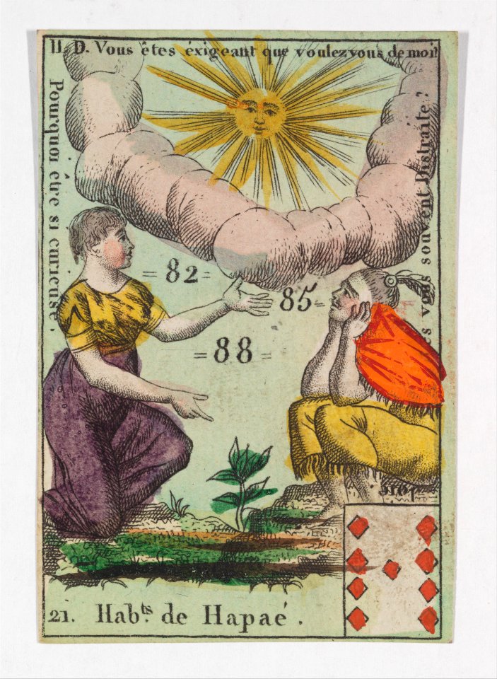 Hab.t de Hapae from Playing Cards (for Quartets) 'Costumes des Peuples Étrangers' MET DP274081
