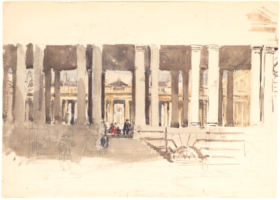 Greenwich Hospital (recto); Study of a Building (verso) MET DP157718