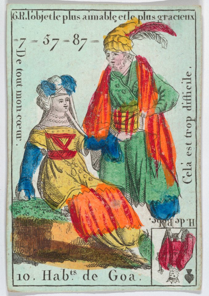 Hab.ts de Goa from playing cards "Jeu d'Or" MET DP862002