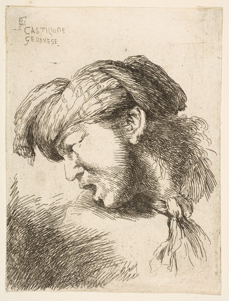 Head of a young Man with Mouth open, facing Left MET DP816525