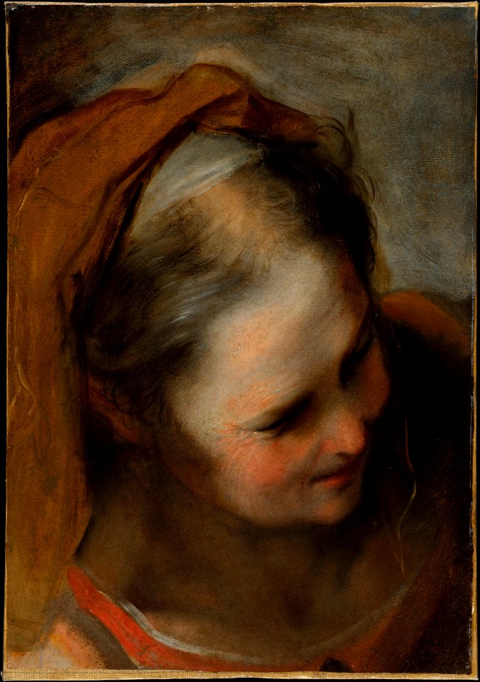 Head of an Old Woman Looking to Lower Right (Saint Elizabeth) MET DT202021