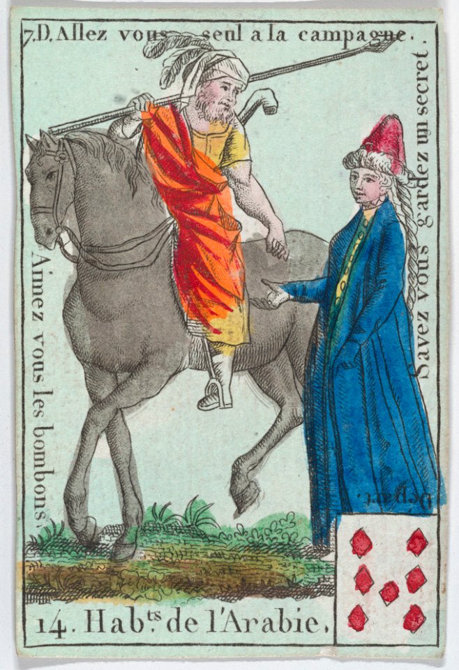 Hab.ts de l' Arabie from playing cards "Jeu d'Or" MET DP862006