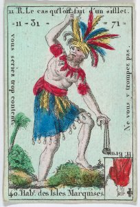 Hab.ts de l'Isle Marquises from playing cards "Jeu d'Or" MET DP862020