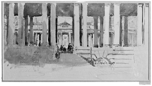 Greenwich Hospital (recto); Study of a Building (verso) MET 3060