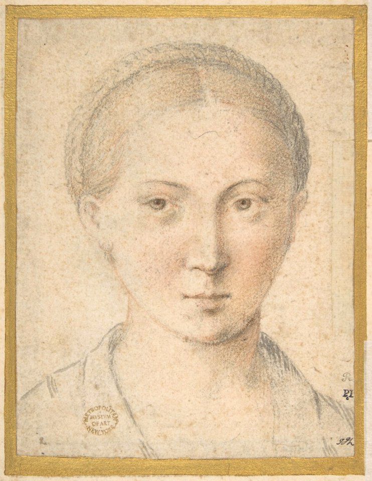 Head of Bearded Man (recto); Head of a Girl (verso) MET DP807864