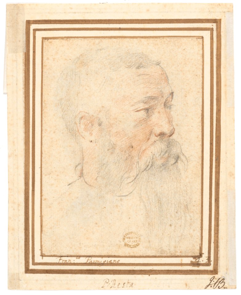 Head of Bearded Man (recto); Head of a Girl (verso) MET DP159674