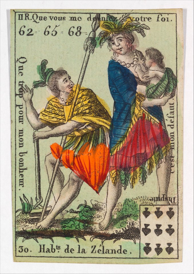 Hab.ts de la Zelande from Playing Cards (for Quartets) 'Costumes des Peuples Étrangers' MET DP274087
