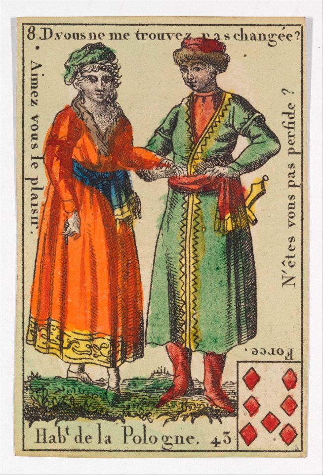 Hab.t de la Pologne from Playing Cards (for Quartets) 'Costumes des Peuples Étrangers' MET DP274095