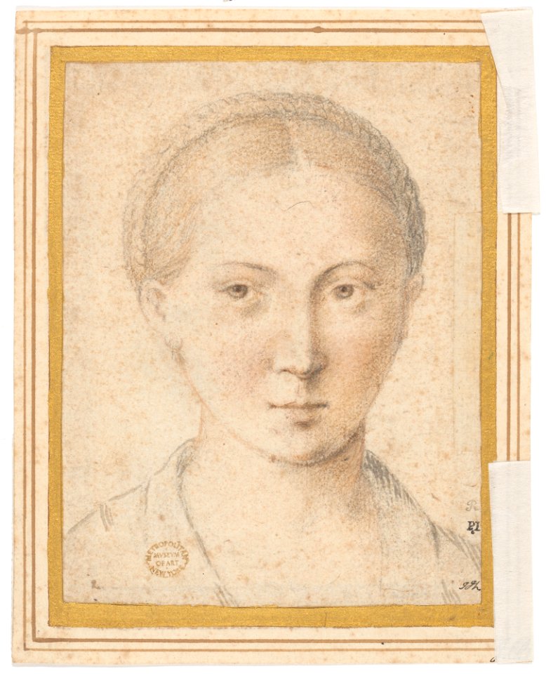 Head of Bearded Man (recto); Head of a Girl (verso) MET DP159675