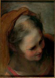 Head of an Old Woman Looking to Lower Right (Saint Elizabeth) MET DP102188