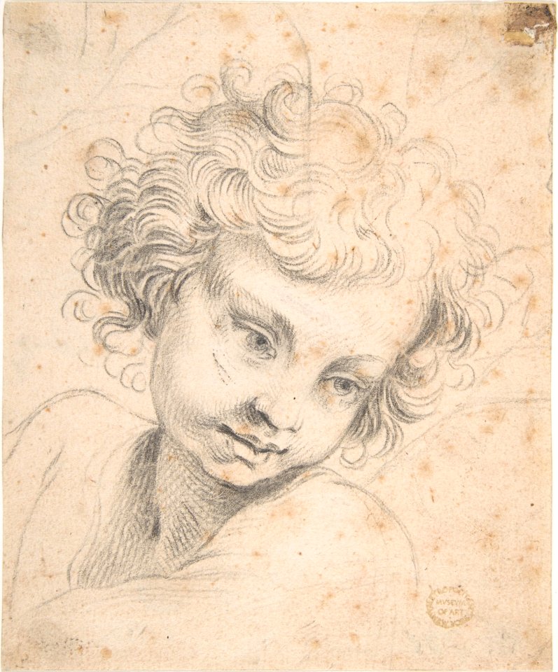 Head of a Child, copy of engraving by Luca Ciambulano MET DP802532