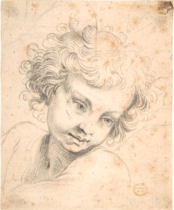 Head of a Child, copy of engraving by Luca Ciambulano MET DP802532