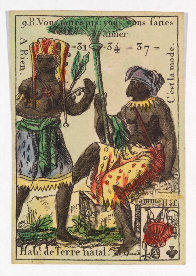 Hab.t de Terre natal from Playing Cards (for Quartets) 'Costumes des Peuples Étrangers' MET DP274089