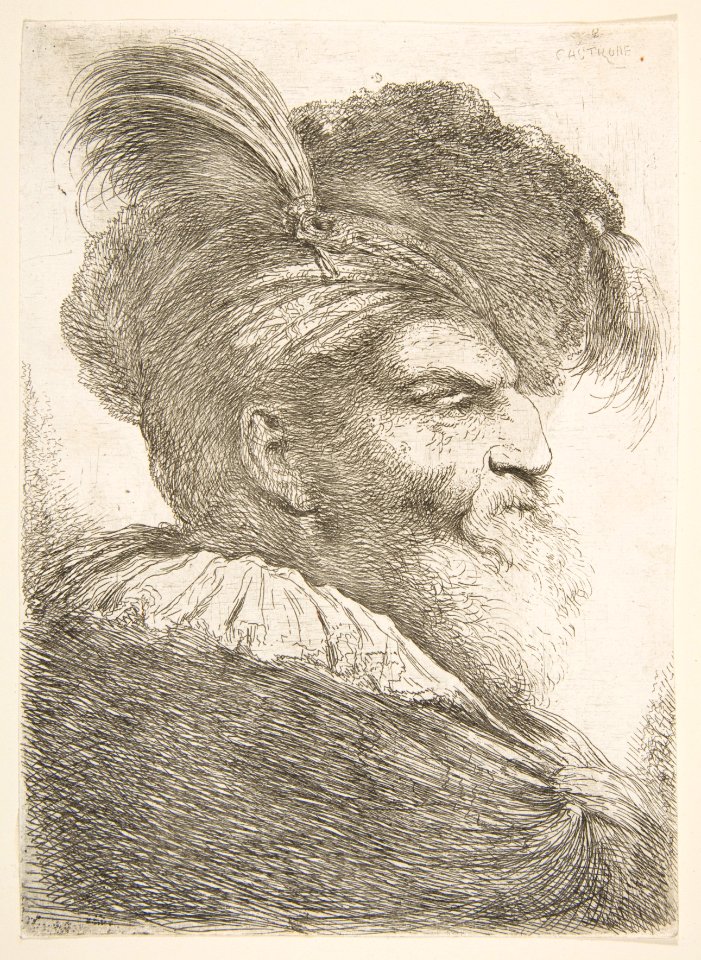 Head of an old Man facing Right MET DP816505