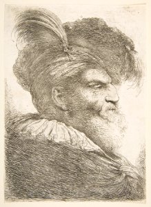 Head of an old Man facing Right MET DP816505