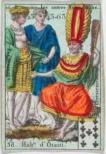 Hab.ts d'Otaiti from playing cards "Jeu d'Or" MET DP862018