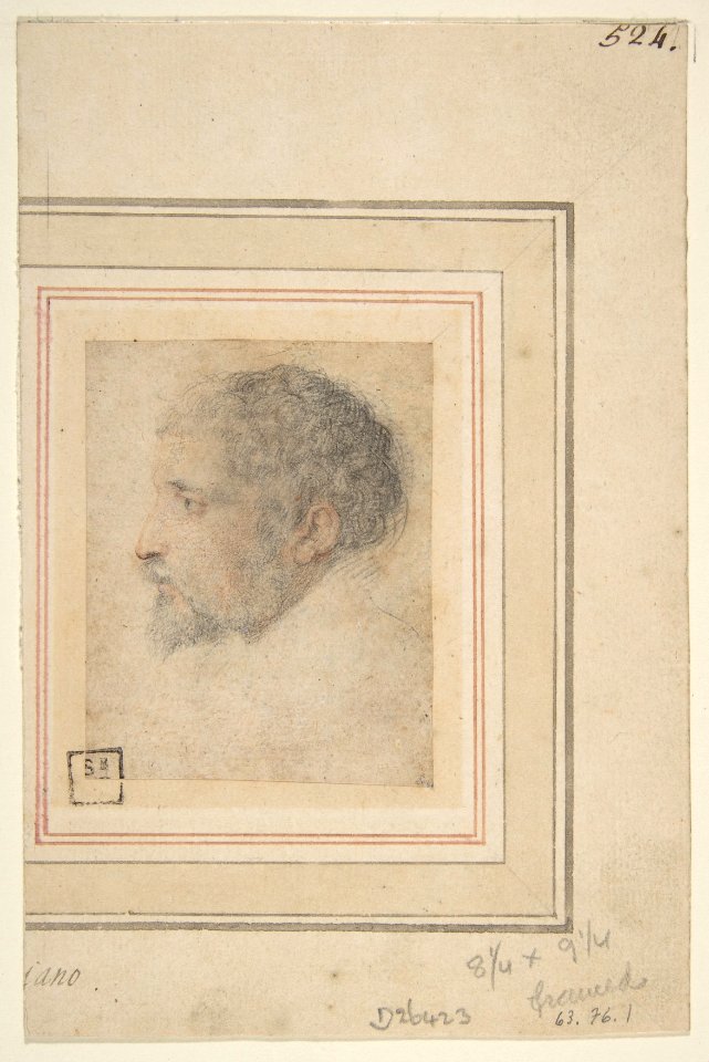 Head of man in Profile to Left MET DP810962
