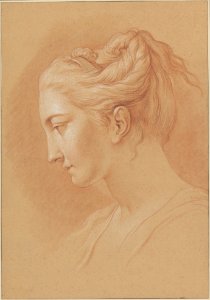 Head of a Young Woman in Profile to Left MET DP216718