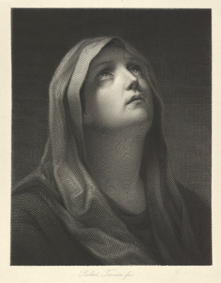 Head of the Virgin looking up to the right, after Reni MET DP841768