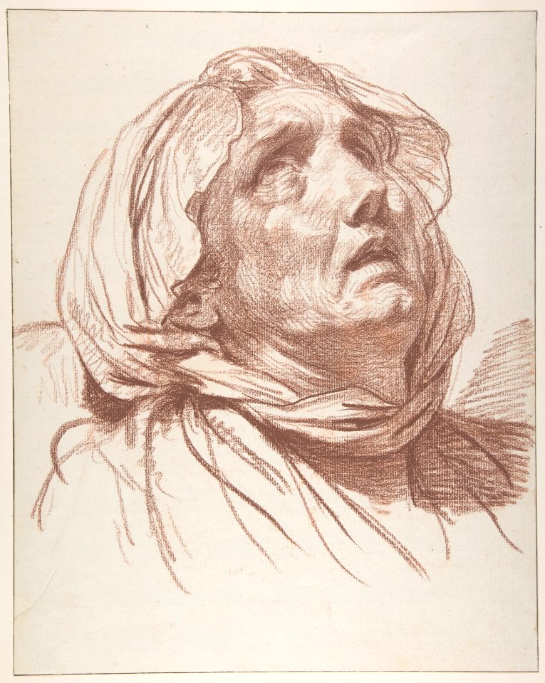 Head of an Old Woman Looking Up MET DP810360