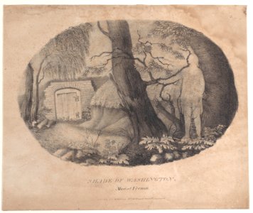 Hidden silhouette of George Washington near his tomb at Mount Vernon Met DP886283