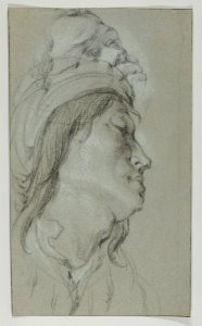 Head Studies of A Young Man Wearing a Hat and of a Black Man MET DP843916