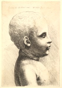 Head and shoulder of a child, in profile to right MET DP823703