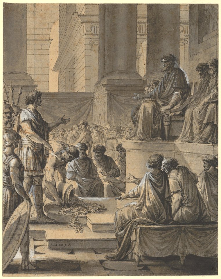 Hannibal Before the Senate in Carthage MET DP837409