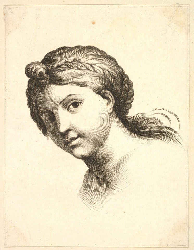 Head of a Woman, from Livre de Têtes Gravées d'apres F. Boucher et Autres (Book of Heads Engraved after F. Boucher and Others) MET DP826655