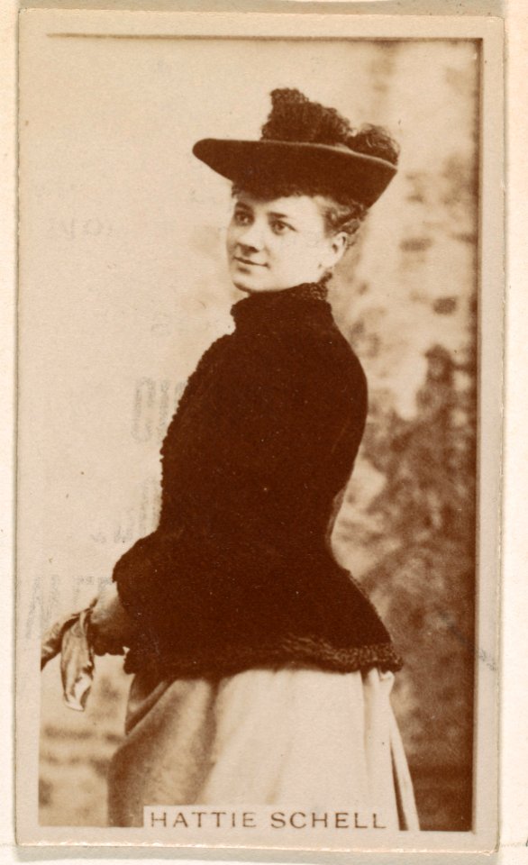 Hattie Schell, from the Actresses series (N245) issued by Kinney Brothers to promote Sweet Caporal Cigarettes MET DP859534