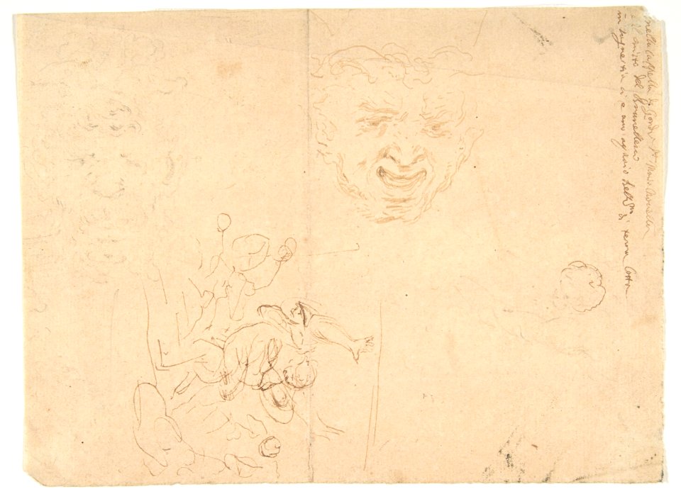 Head of a Satyr and Other Figure Studies MET DP809330