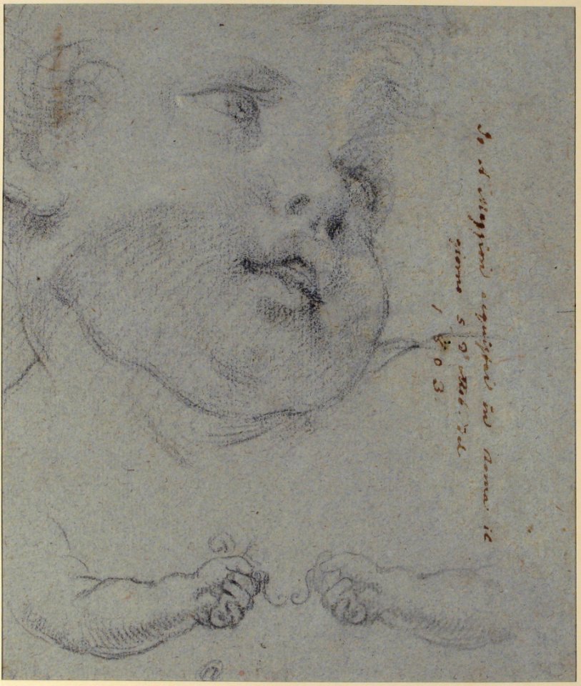 Head of a Woman (recto); Head of a Child, Study of Children's Forearms (verso) MET 1975.131.25 VERSO
