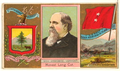 Governor Ormsbee, Vermont, from "Governors, Arms, Etc." series (N133-1), issued by Duke Sons & Co. MET DP865473