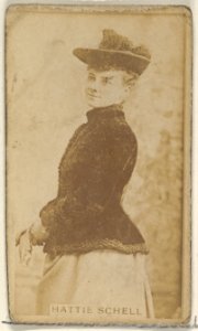 Hattie Schell, from the Actors and Actresses series (N45, Type 8) for Virginia Brights Cigarettes MET DP831617