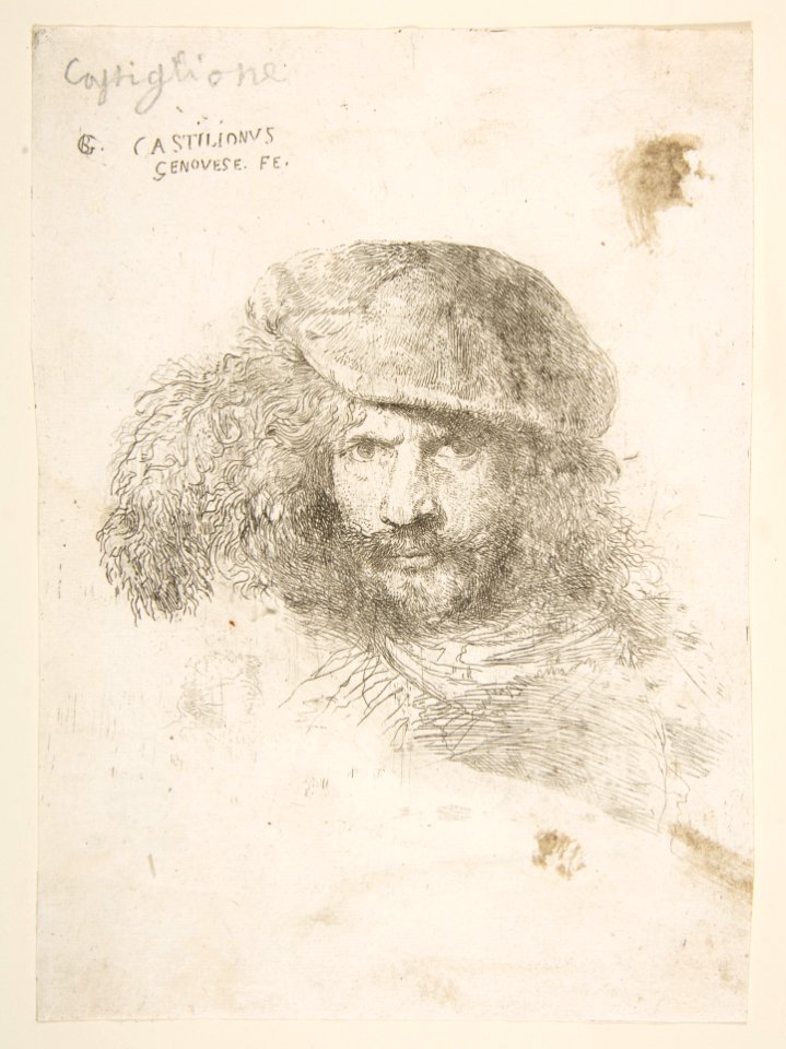 Head of a Man with a feathered Cap (Bernini?) MET DP816507