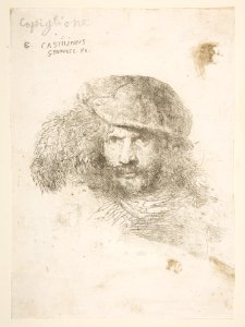 Head of a Man with a feathered Cap (Bernini?) MET DP816507
