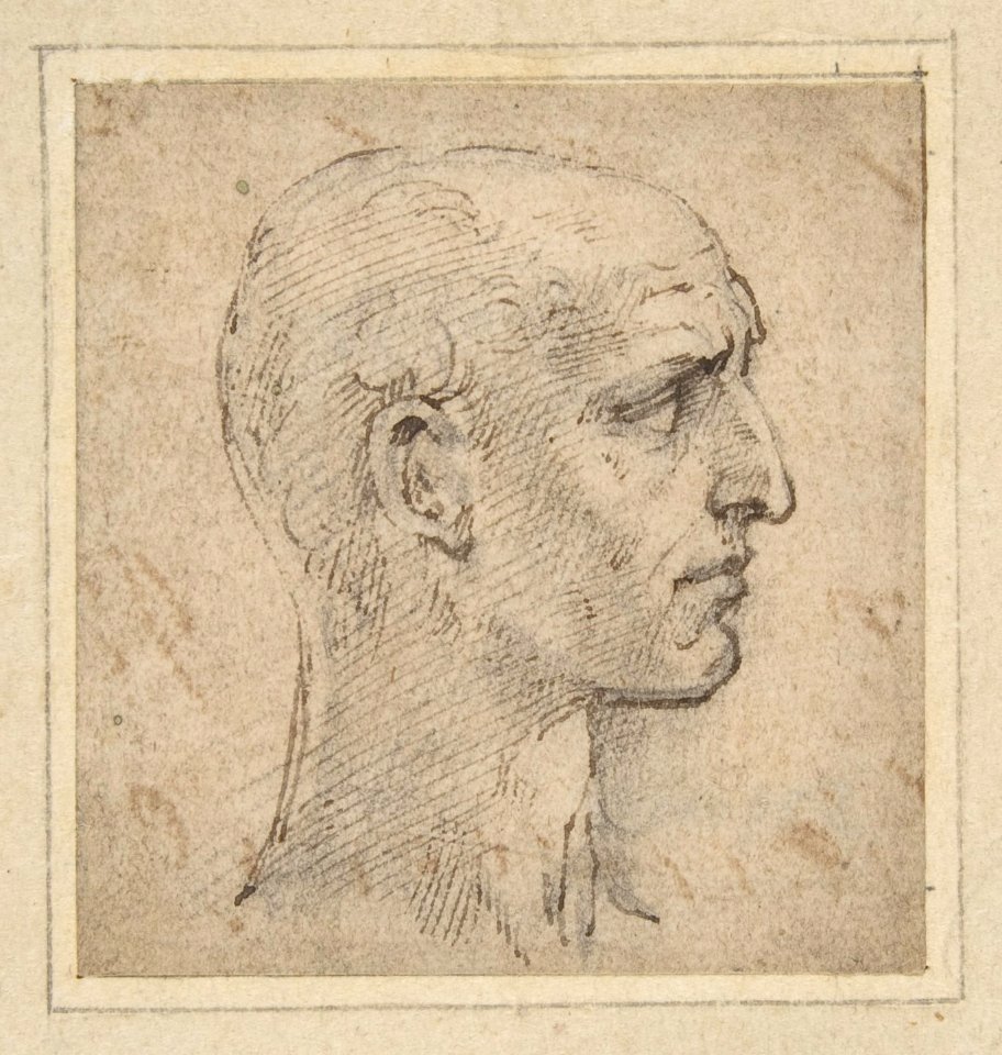 Head of a Man in Profile to Right MET DP810981
