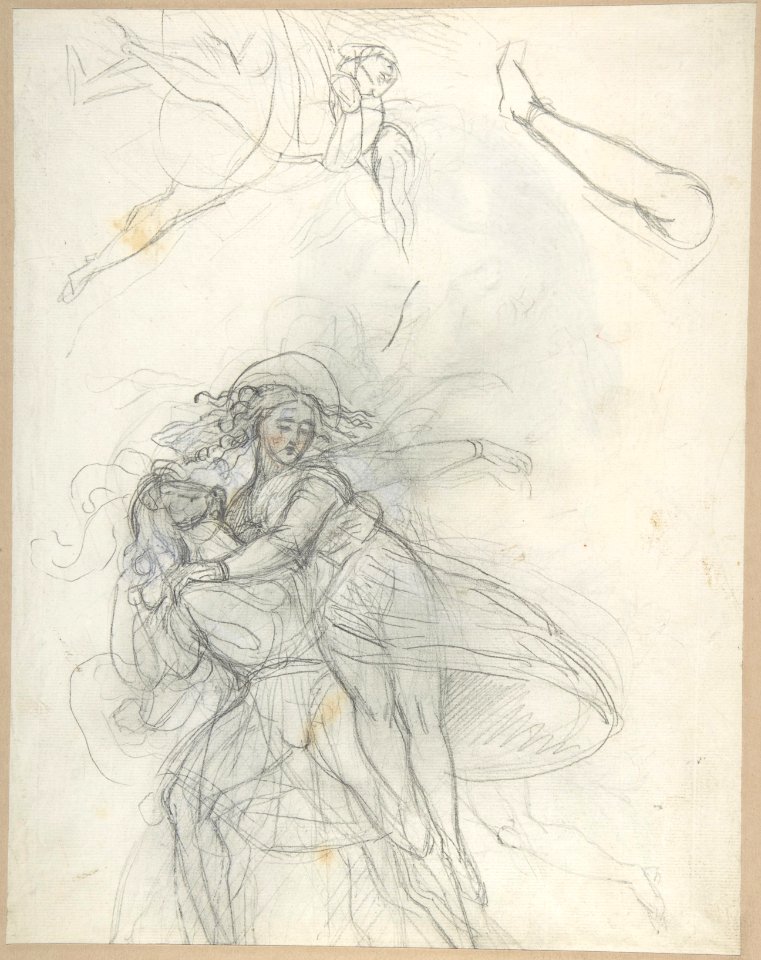 Head of a Man and Figure Studies (recto); Minotaur with a Maiden (verso) MET DP804441