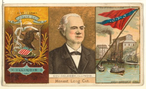 Governor Oglesby, Illinois, from "Governors, Arms, Etc." series (N133-1), issued by Duke Sons & Co. MET DP865497