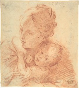 Head and Shoulders of a Mother and Child MET DP802980