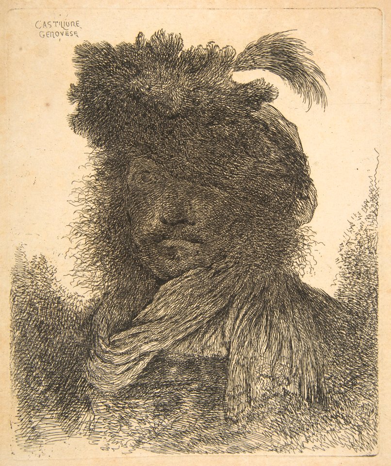 Head of a Man plunged in Shadow MET DP816512