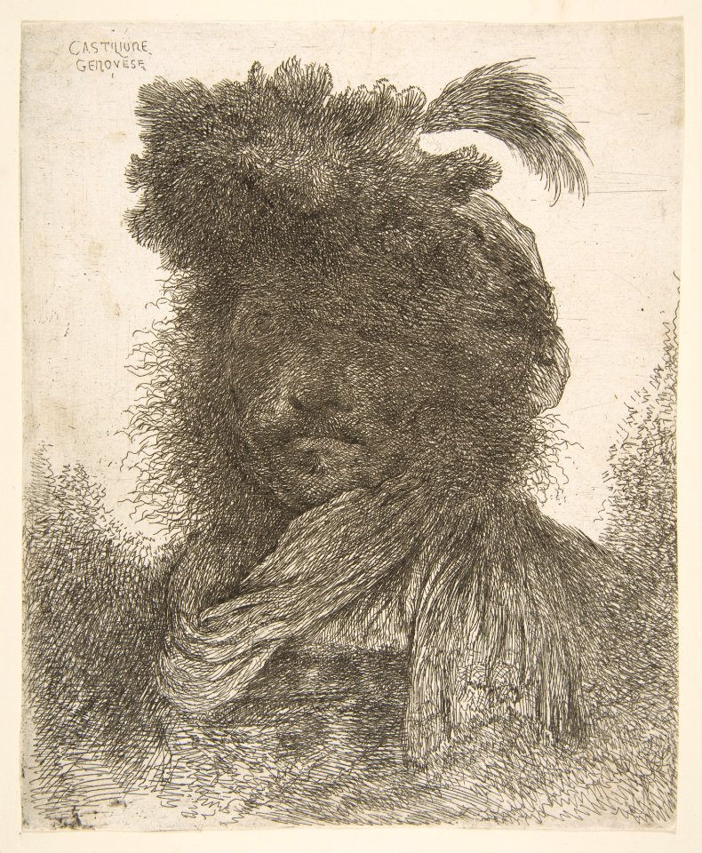 Head of a Man plunged in Shadow MET DP816508